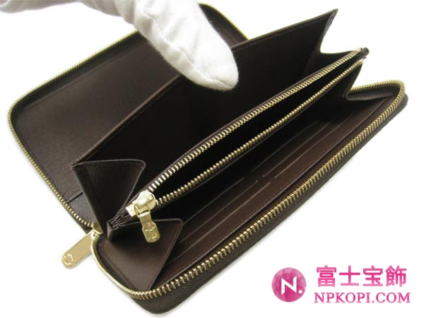 (LOUIS VUITTON)ルイヴィトン ブランドコピー ダミエ長財布 ジッピーオーガナイザー エベヌ N60003